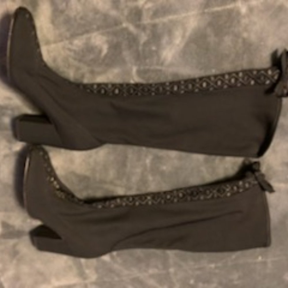 Bettye Muller Concerto Lace-Inset Knee Boot, Black - Picture 9 of 15